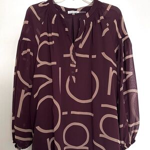 Calvin Klein Women's Burgundy Blouse